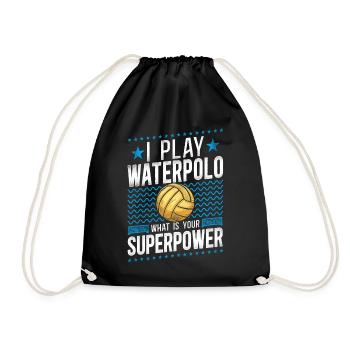 Water Polo Vintage I Play Water - Drawstring Bag - black - Front