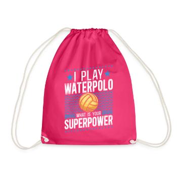 Water Polo Vintage I Play Water - Drawstring Bag - fuchsia - Front