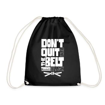 Don't give up until the belt turns black MMA Gur - Drawstring Bag - black - Front