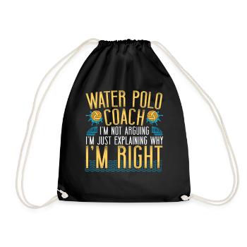 Water Polo Coach Vintage Water - Drawstring Bag - black - Front