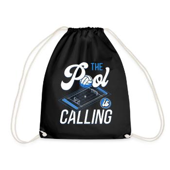 Water Polo The Pool Is Calling And - Drawstring Bag - black - Front
