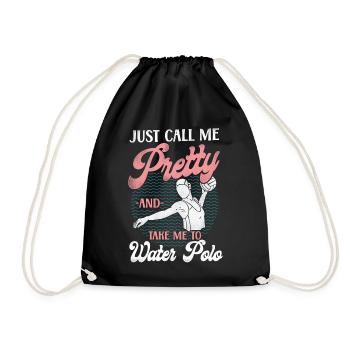 Water Polo Girl Vintage Just Call - Drawstring Bag - black - Front