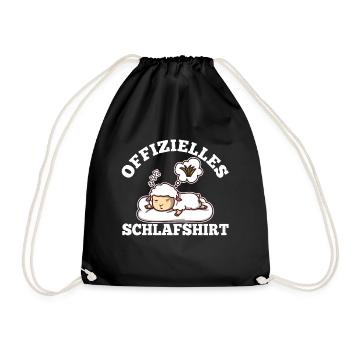 Offizielles schlafshirt Schaf - Turnbeutel - Schwarz - Vorne