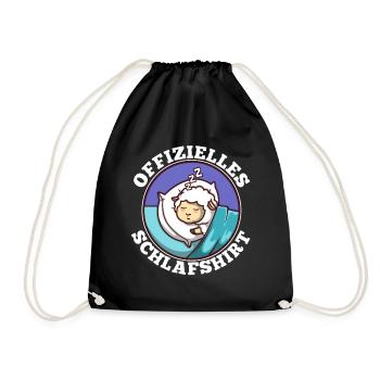 Offizielles schlafshirt Schaf - Turnbeutel - Schwarz - Vorne