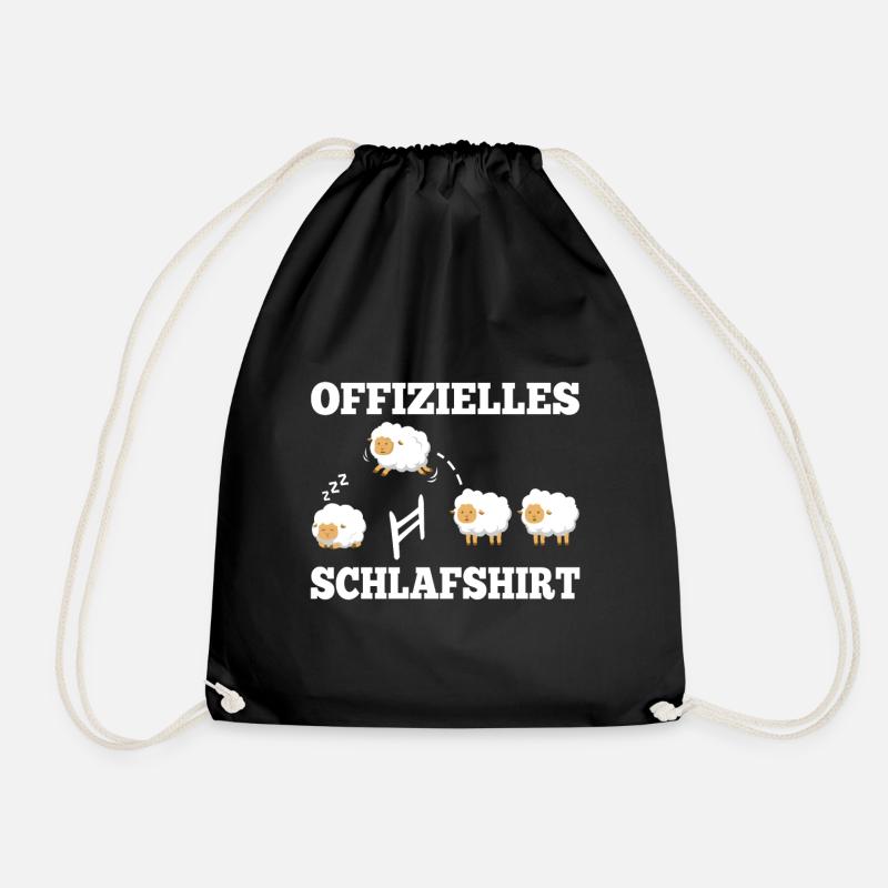Offizielles schlafshirt Schaf - Turnbeutel - Schwarz
