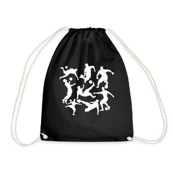 Jouer au jeu de football Amateur de football - Joueurs de football - Sac de sport léger - noir - Devant