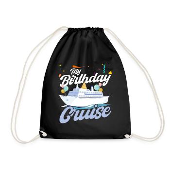 My Birthday Cruise - Drawstring Bag - black - Front