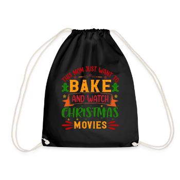 Christmas Baking Mother - Drawstring Bag - black - Front