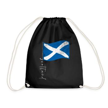 Scotland Flag Scottish - Drawstring Bag - black - Front