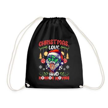 Horror Movie Zombie Santa Weihanchten Liebe Horror - Turnbeutel - Schwarz - Vorne