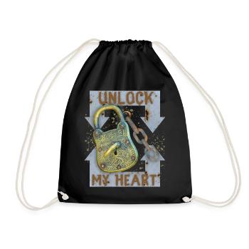 Dicton de la Saint-Valentin, clés de serrure, amour-amour - Sac de sport léger - noir - Devant