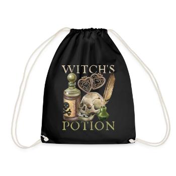 Witch, Witchcraft, Witchcraft, Love-Love Spell - Drawstring Bag - black - Front