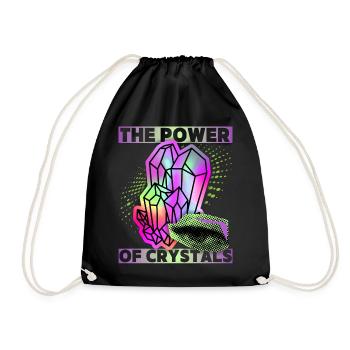 Cristaux, cristaux magiques Dire Crystal-Power - Sac de sport léger - noir - Devant