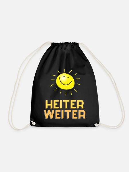 Heiter weiter - Turnbeutel - Schwarz