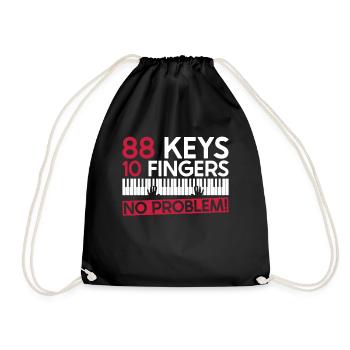 88 touches 10 doigts pas de problème! -Piano - Sac de sport léger - noir - Devant