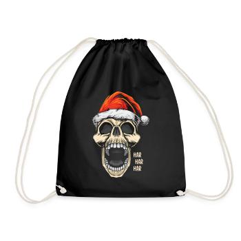 Scary Halloween Christmas Holiday Horror Fan - Drawstring Bag - black - Front