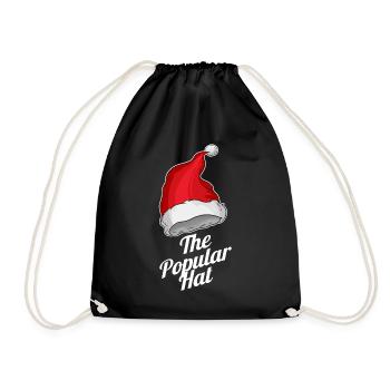 Le chapeau du père Noël est le chapeau populaire pour Noël - Sac de sport léger - noir - Devant