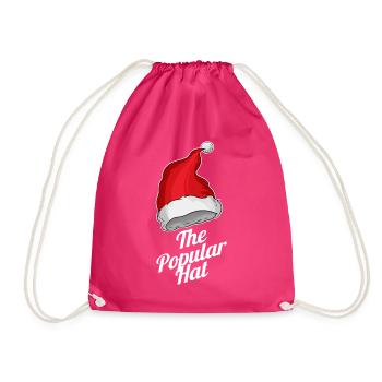 Santas Hat Is The Popular Hat For Christmas - Turnbeutel - Fuchsia - Vorne