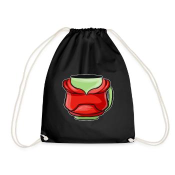 Bécher d’automne avec sweat à capuche rouge pour Noël - Sac de sport léger - noir - Devant