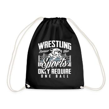 Wrestling Wrestler Sport Geschenk - Turnbeutel - Schwarz - Vorne