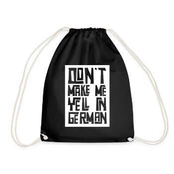 Ne me forcez pas à crier la voix allemande - Sac de sport léger - noir - Devant