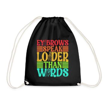 Deaf Deaf Mute Deaf - Drawstring Bag - black - Front