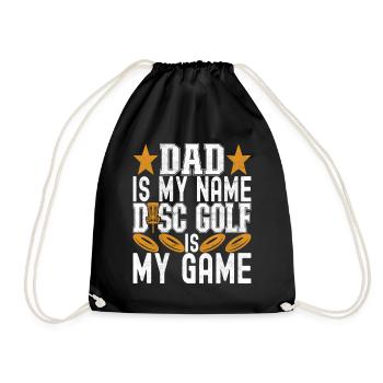 Disc Golf Disc Golfer - Drawstring Bag - black - Front