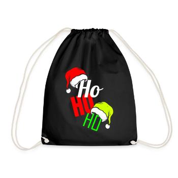 Ho HO HO Elfs Hat et Santas Hat pour Noël - Sac de sport léger - noir - Devant