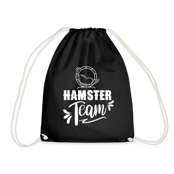 Hamster-Team Besitzer Haustier Hamster Süß - Turnbeutel - Schwarz - Vorne