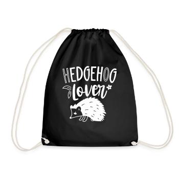 Hérisson Amants Mignon animal de compagnie hérisson Dictons - Sac de sport léger - noir - Devant