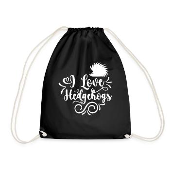 J’adore les dictons mignons d’animaux de compagnie hérisson - Sac de sport léger - noir - Devant