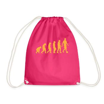 Soccer Player Soccer Lover - Soccer Evolution - Drawstring Bag - fuchsia - Front