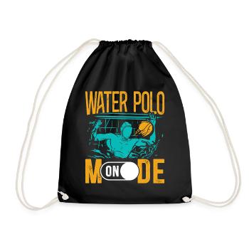 Water Polo Water Polo Mode On - Drawstring Bag - black - Front