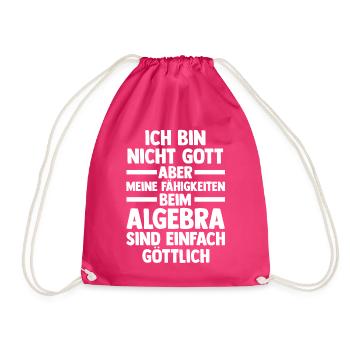 Mathematik Mathe Rechnen Algebra - Turnbeutel - Fuchsia - Vorne