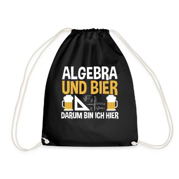 Mathematik Bier Mathe Rechnen Algebra - Turnbeutel - Schwarz - Vorne