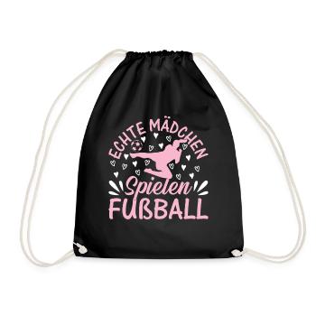 De vraies filles jouent au football - Joueur de football G - Sac de sport léger - noir - Devant
