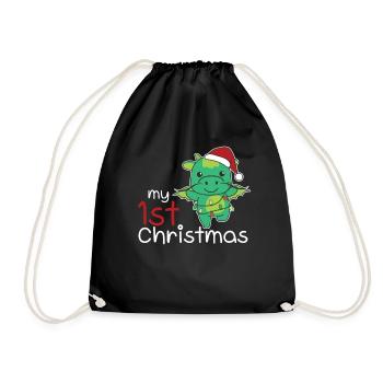 Dragon Noël Dragon mon 1er Noël - Sac de sport léger - noir - Devant