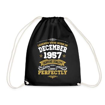 Millésime parfaitement vieilli décembre 1957 - Sac de sport léger - noir - Devant