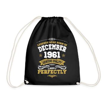 Millésime parfaitement vieilli décembre 1961 - Sac de sport léger - noir - Devant