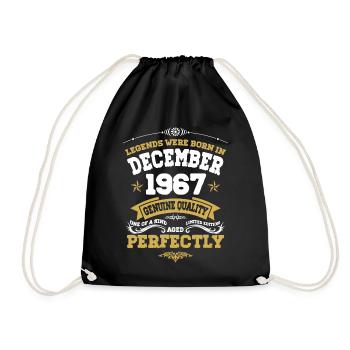 Millésime parfaitement vieilli décembre 1967 - Sac de sport léger - noir - Devant