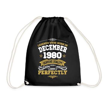 Millésime Vieilli parfaitement Décembre 1980 - Sac de sport léger - noir - Devant