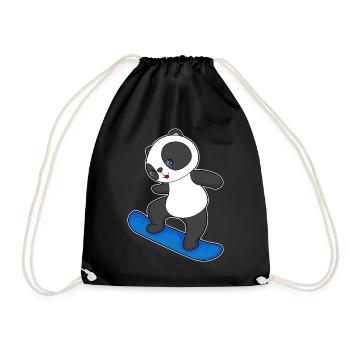 Panda Snowboarder Snowboard - Sac de sport léger - noir - Devant
