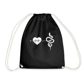 Battement de cœur de serpent - Sac de sport léger - noir - Devant