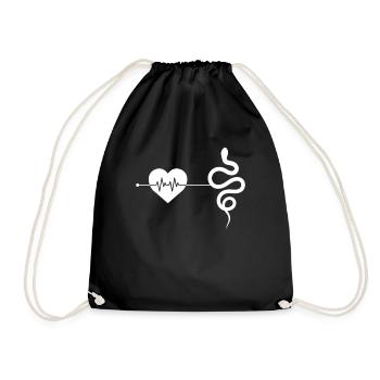 Battement de cœur de serpent - Sac de sport léger - noir - Devant