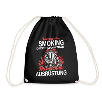 Feuerwehr Feuerwehrmann - Turnbeutel - Schwarz - Vorne