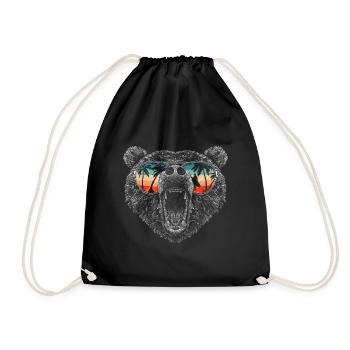 Bear Grizzly Bear Brown Bear Bear - Drawstring Bag - black - Front