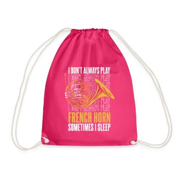 Français Instrument à cor - Sac de sport léger - fuchsia - Devant