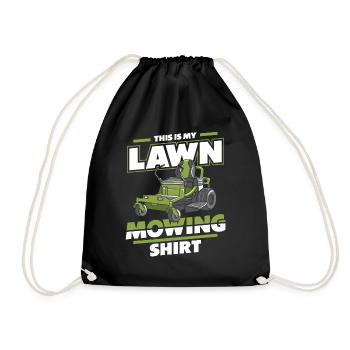 Lawn mower lawn mowing mower garden - Drawstring Bag - black - Front