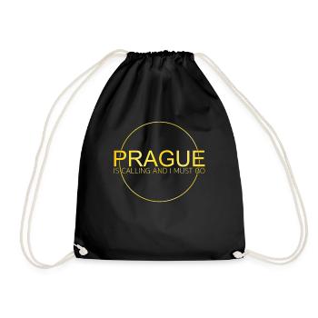 Prag - Turnbeutel - Schwarz - Vorne