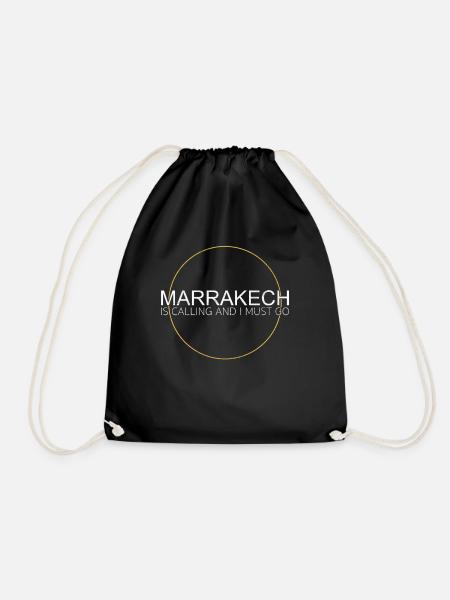 Marrakech Spruch - Turnbeutel - Schwarz
